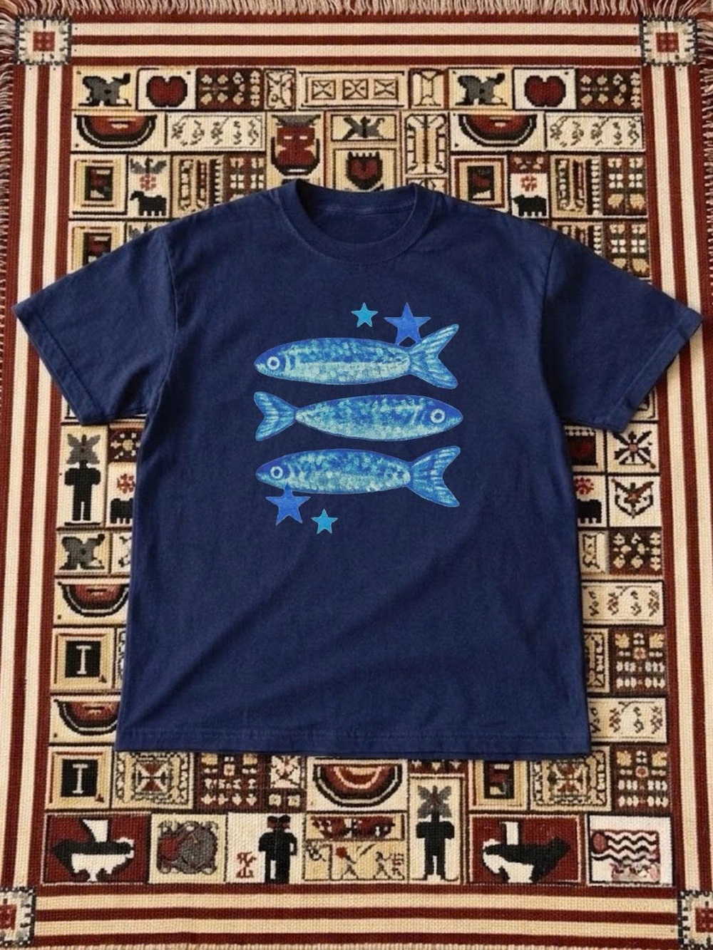 Blue Fish Graphic T-Shirt - Navy
